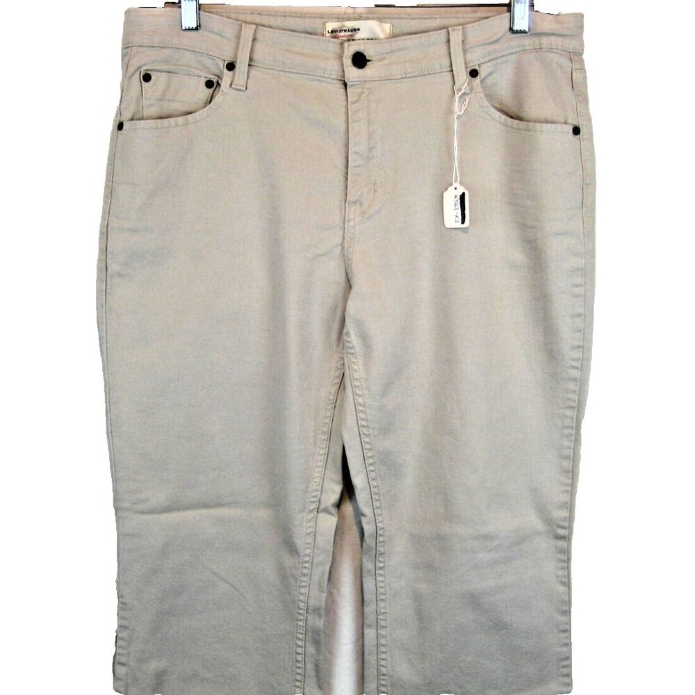 Womens Levis Signature Tan Low Bootcut Cotton/Spandex Denim sz 16 (35x28x9r)